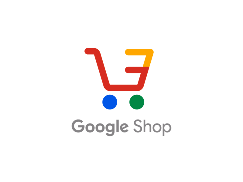 Google Shop Logo animation branding design gif google gradiant illustration logo shop typography vector