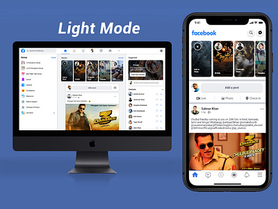 Facebook Redisgn Concept Light Mode