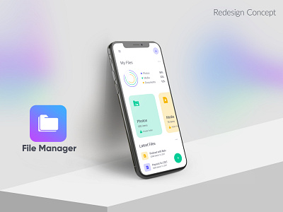 File Manager Redesign Concept app blue and darkblue branding design file manager redesign concept file manager redesign concept gradiant illuatration illustration ux vector