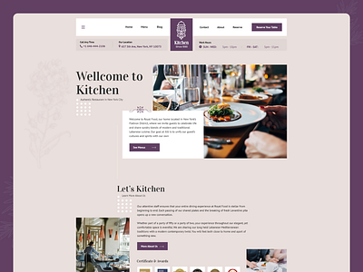 Restaurant Landing Page about us design food delivery header hero image illustration kitchen landing page restaurant ui ux web design