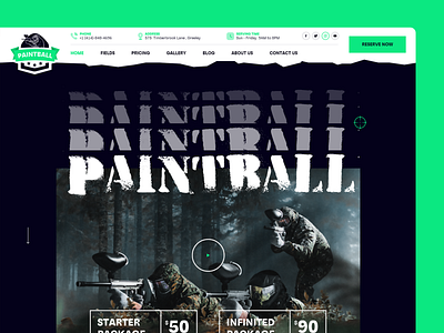 Paintball Landing Page