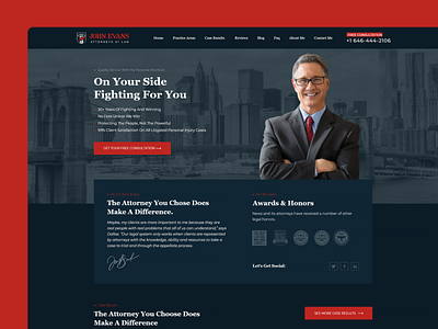 Attorney Landing Page attorney design header hero image landing page law lawyer ui ux web design