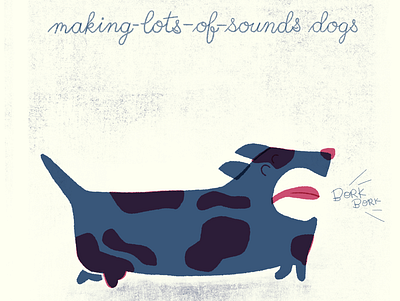 Making-Lots-of-Sounds Dogs dogs flat design illustration illustration art illustration design kids art render texture