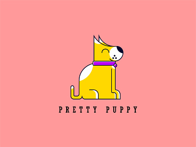 CUTE DOG LOGO animal logo bangladesh branding company logo cute dog design dog dog logo hand drawn happy dog logo illustration logo logo design logotype pet logo