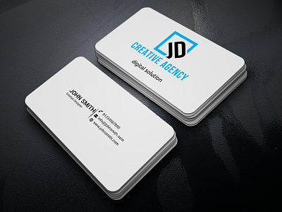 advertising agency business card 2018 business clean corporate creative design logo modern office personal print style white