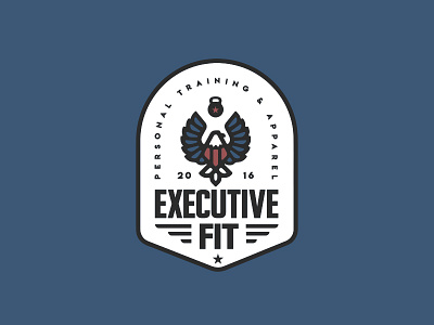 Executive Fit Badge badge eagle fitness gym tshirt
