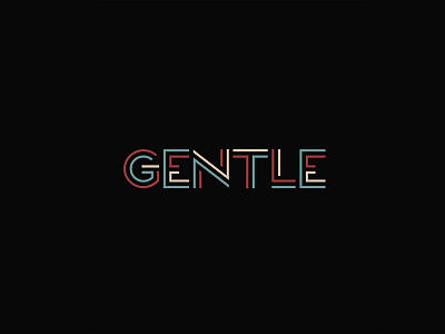 Gentle brand logo minimal monoline retro simple type typography vibe vintage