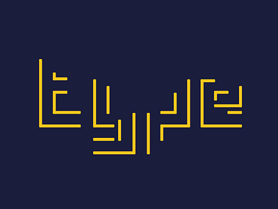 type blue colour and lines design designer experimental experimental typography graphic design graphic designer lineart lines type typeface typography wordmark yellow