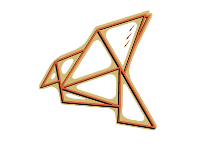 Wet Origami bird brand branding company geometric japan line art logo logodesign origami simple tshirt