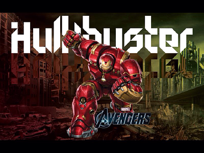Hulkbuster branding character font font type hulkbuster poster promotion