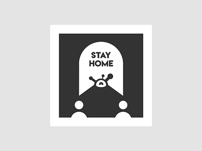 Stay Home design simple vector