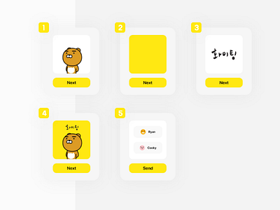 Kakao Talk Custom Emote Maker UI adobexd apple concept kakao ui uidesign userinterface watchos wearable