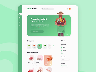 Website for FromFarm (Food Delivery)