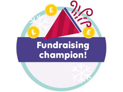 Fundraising Champion badge celebrate coins fundraising fundraising champion gamification gbp megaphone