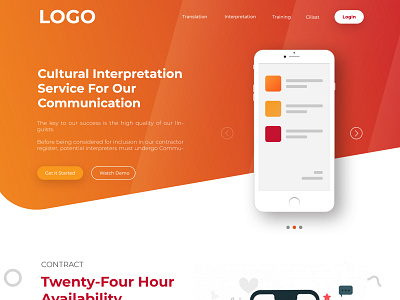 Language Translation Landing page