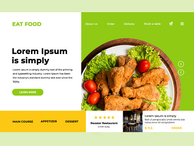 Restaurant web design graphic design homepage interface design layout restaurant restaurant header restaurant ux design web design