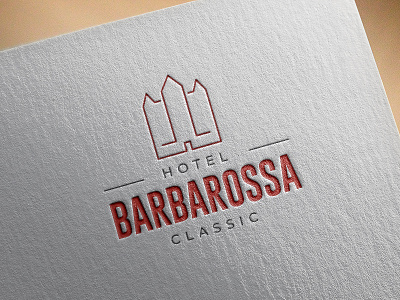 Logo MockUp - Hotel Barbarossa badge barbarossa branding font hotel identity logo logotype mockup real estate type typography
