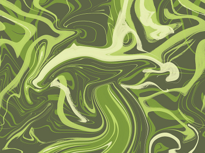 Bushy Green abstract art animal art digital illustration art nature organic shapes print design print designer procreate surface design textile print
