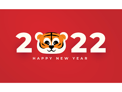 2022 cute tiger illustration