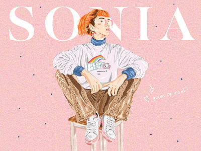 Sonia - Queen of Cool! branding design fashion fashion illustration fashion magazine fiverr freelance illustration magazine
