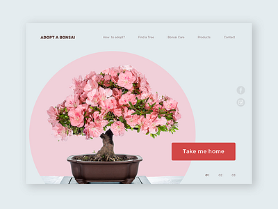 Landing Page Design bonsai daily ui 003 plants ui ux