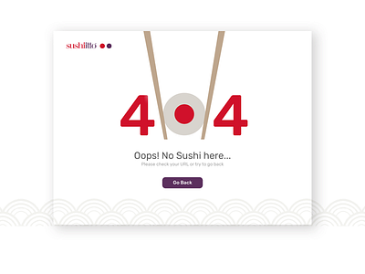 Page Not Found 404 - Daily UI 008 404 daily ui 008 minimal page not found sushi ui ux