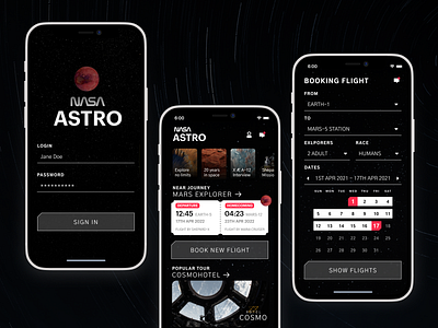 Spaceflight app concept