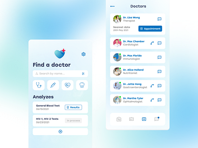 Medical app app covid design doctor flat medical medical care medicine minimal mobile ui