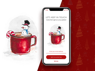 Subscribe 026 christmas daily ui graphic design iphone mobile snowman subscribe watercolor