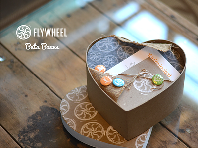 Flywheel - Beta Customers Invite Box beta beta invite box care package heart invite packaging