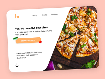 Landing page - Pizza restaurant #DailyUI #5 app design food landing ui website