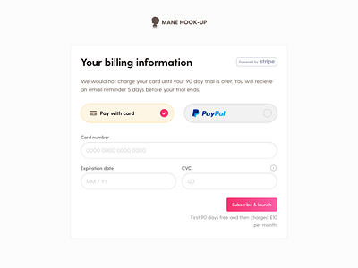 Simple payment component