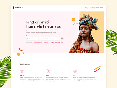 The start-up connecting people with afro hair stylists design product design ui ui design user interface