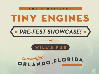 Tiny Engines Showcase arc florida neutraface retro sign painter tropical typography vector vintage