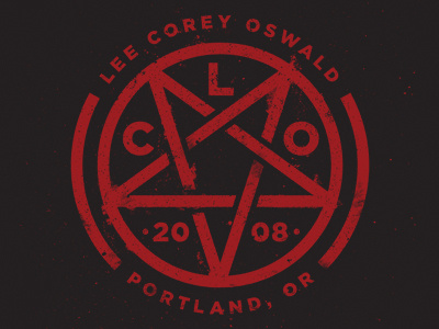 Lee Corey Oswald shirt grunge pentagram portland satan vector