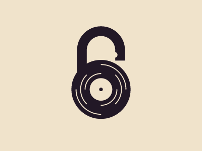 unlock'd lp media padlock record vector vinyl