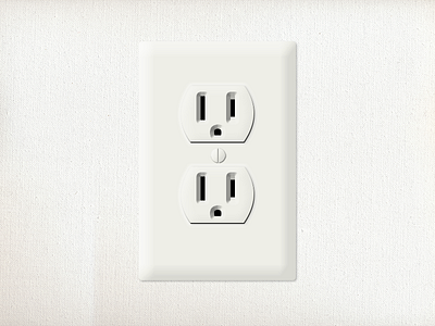 Power Outlet 3d photorealistic photoshop skeuomorphism