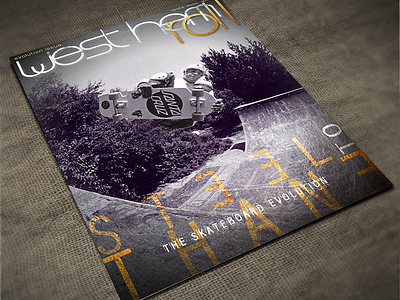 Skateboard Magazine Cover - West Hem Roll design graphic logo magazine skate skateboard typography