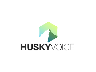 Logo Husky Voice logo negative space