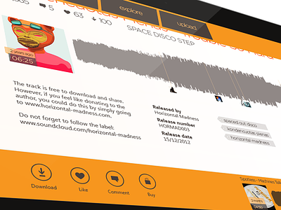 Soundcloud.com Windows 8 application information architecture interaction design ui design ux design