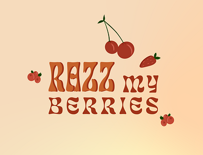 Razz my Berries berries blueberries branding cherries design graphic design illustration illustrator logo procreate strawberries typography