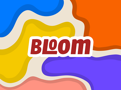 Bloom abstract branding colorful graphic design illustration logo playful typography