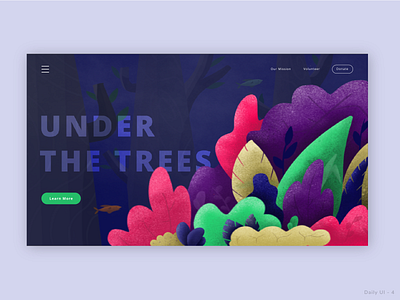 Under The Tree branding design illustration typography ui ux vector web web design