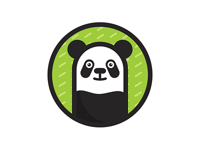 Panda app bear flat icon illustration line panda simple