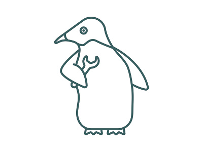 Simple Penguin animal branding design flat logo logo design penguin simple