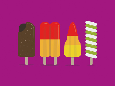 Taste of Summer adobe british design flat food ice illustrartion illustrator lolly outdoors summer