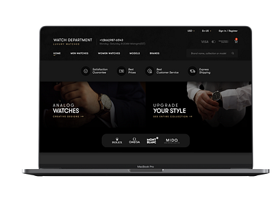 Watches Store Website Design figma ui web design