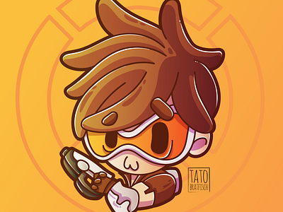 Overwatch - Tracer cute game illustration overwatch player tracer