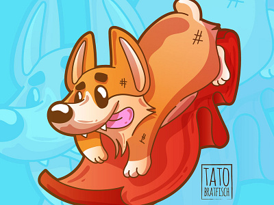 Dogs of the Queen corgi cute dog illustration