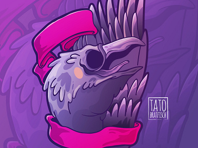 Lady Crow color crow design illustrarion pink ravens t shirt design vector art